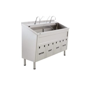 double stainless steel  scrub sinks