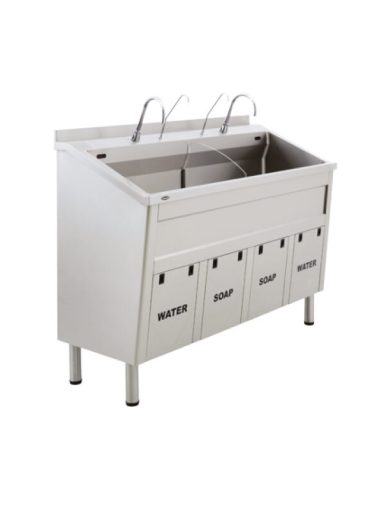 double stainless steel  scrub sinks