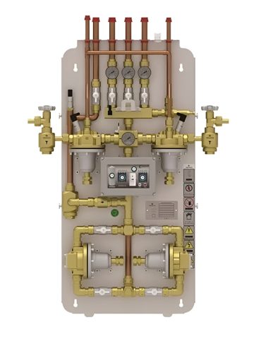 220 m³/h Medical Gas Pressure manifold with Ramps for 10 Cylinders